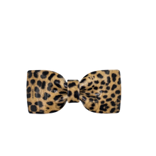 Load image into Gallery viewer, French Style Bow Barrette - Leopard Lrg Print
