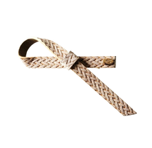 Load image into Gallery viewer, Ava Braided Single Loop Bow Beige
