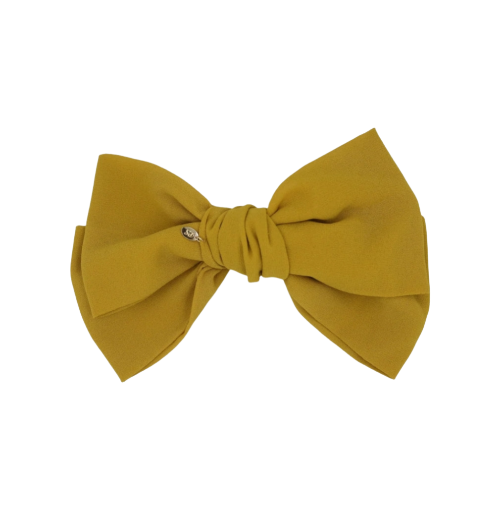 Chanel Chiffon Bow mustard