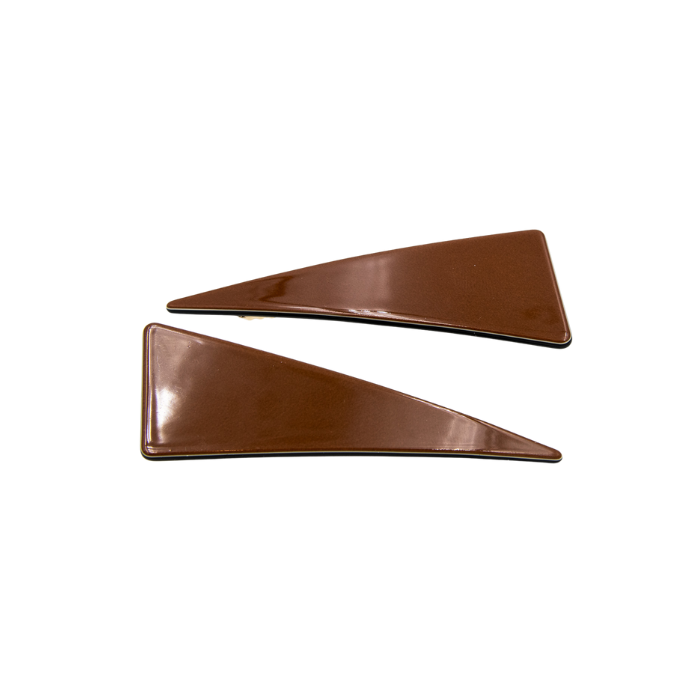 Loretta Triangle Clips Brown