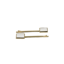 Load image into Gallery viewer, Alice Rectangle Clips White
