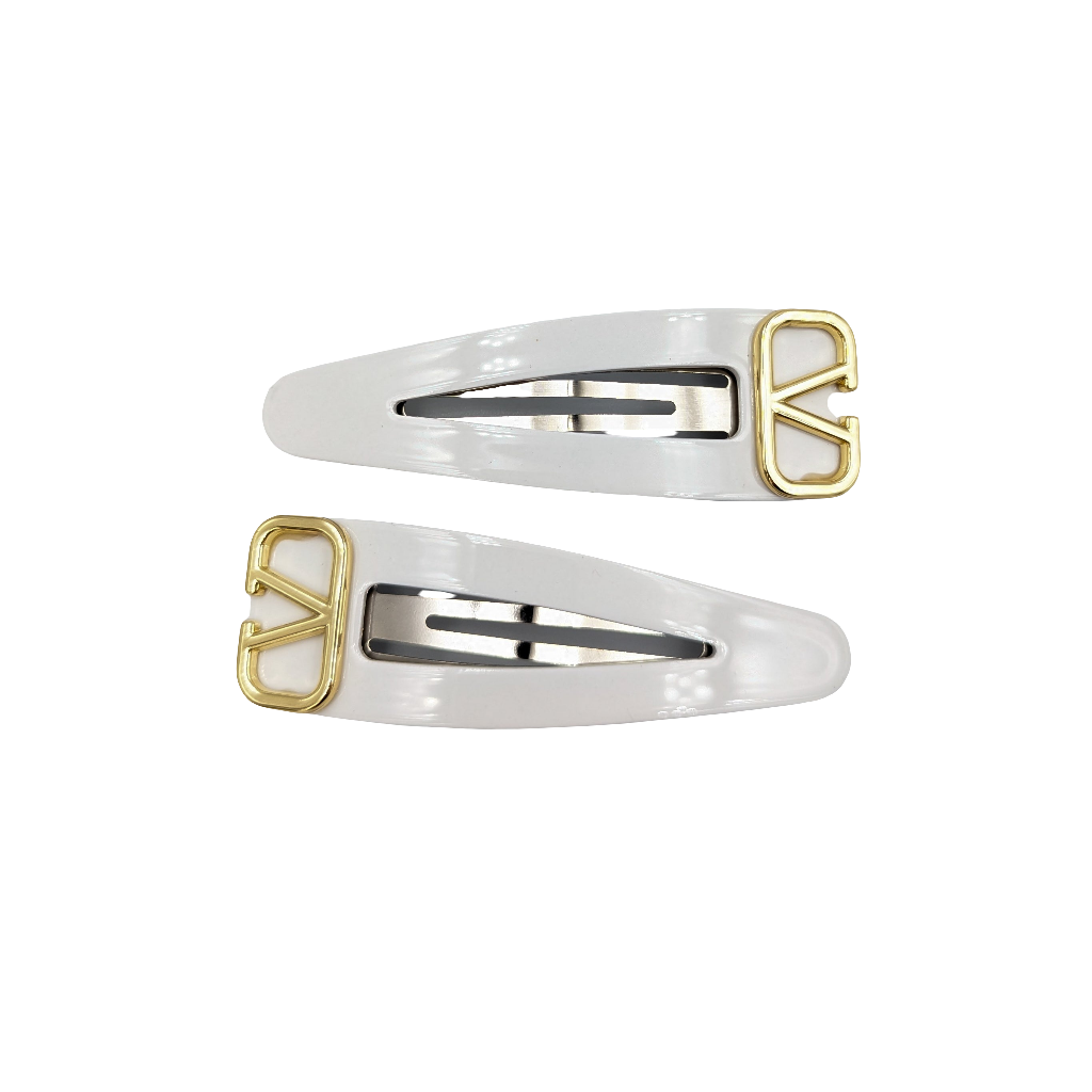 Valerie Snap Clips White