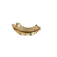 Load image into Gallery viewer, Gold leaf metal barrette clip
