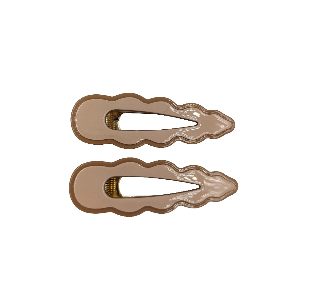 Cassia Clips Brown and Beige