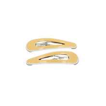 Load image into Gallery viewer, Georgina Snap Clips - Yellow with White
