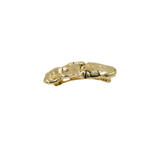 Load image into Gallery viewer, Gold hammered metal barette clip
