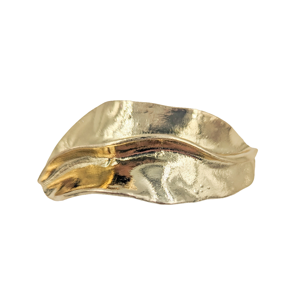 Gold leaf metal barrette clip