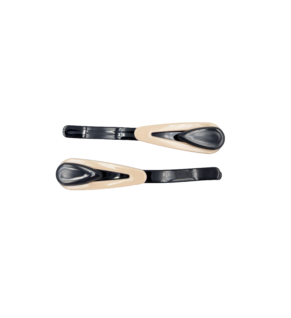 Poppy Slides Black + Cream
