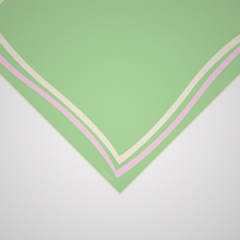 Load image into Gallery viewer, Classique Pistachio with Pink &amp; Cream Border
