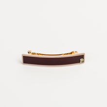 Load image into Gallery viewer, Clarrisa Barrette Maroon with Beige
