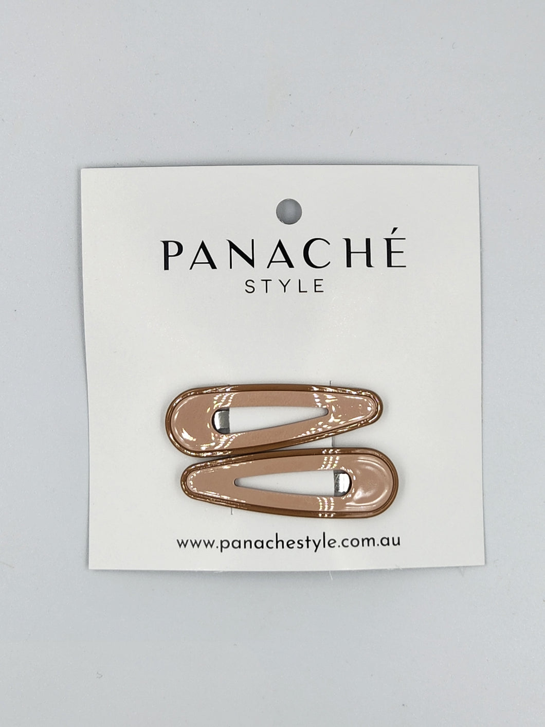 Freya Snap Clips - Beige and Tan