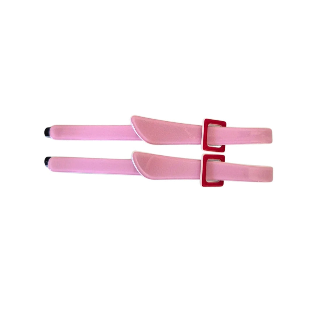 Sandro Slides in Pink and Red