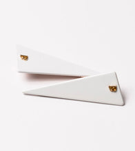 Load image into Gallery viewer, Loretta Triangle Clips White

