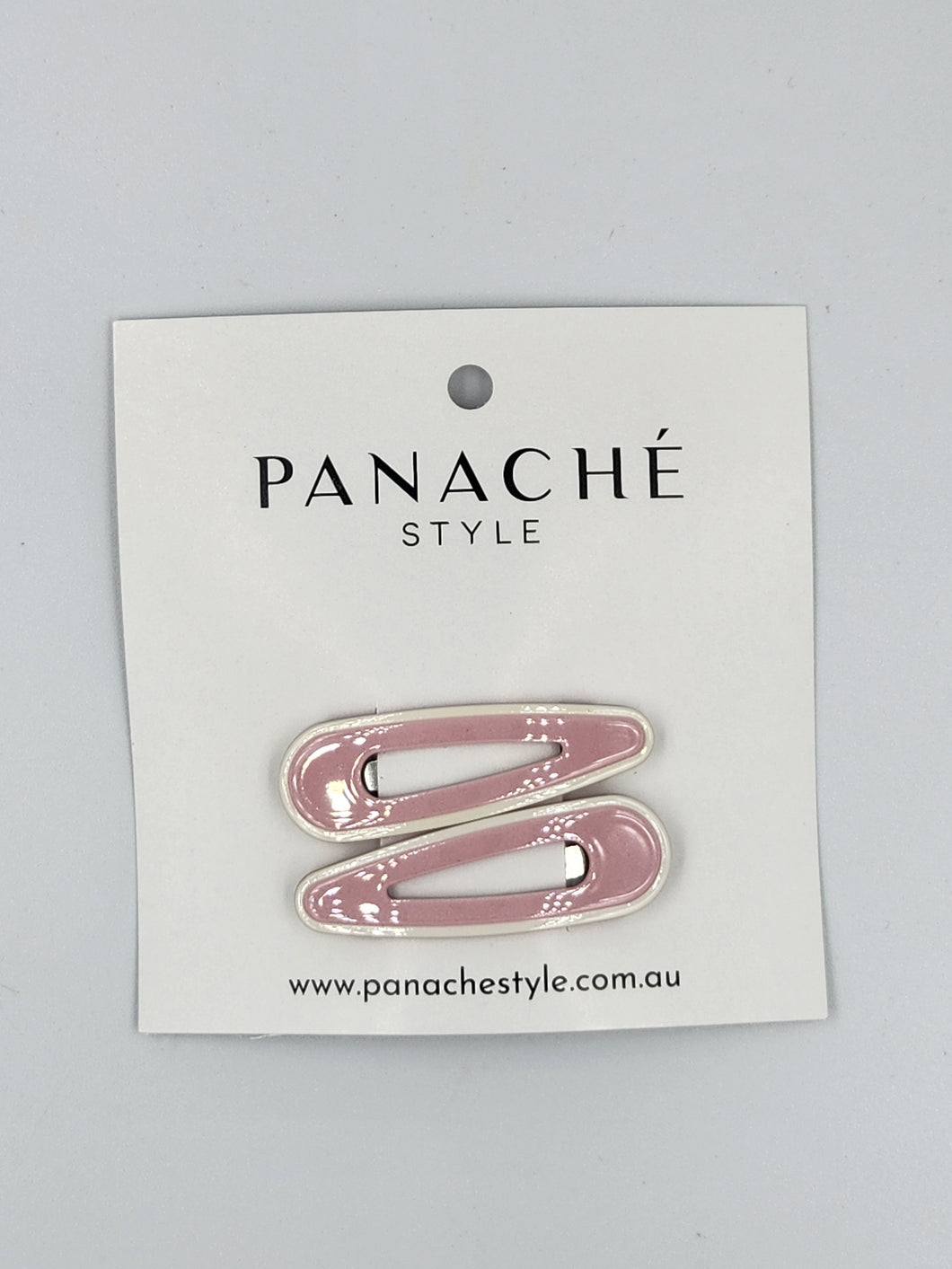 Freya Snap Clips - Baby Pink + White