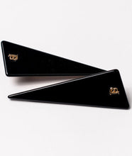 Load image into Gallery viewer, Loretta Triangle Clips Black

