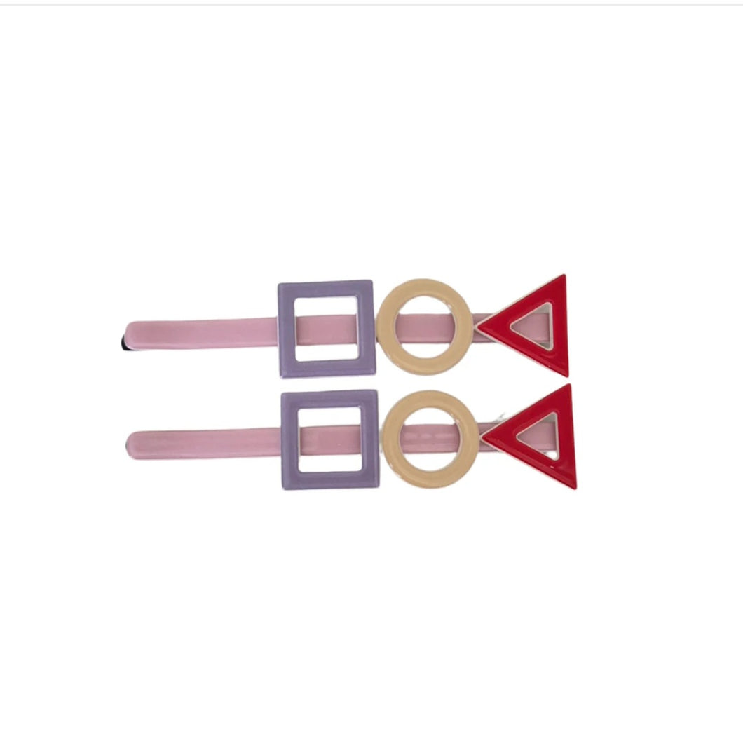 Geometrical Slides Pink, Lilac and Red