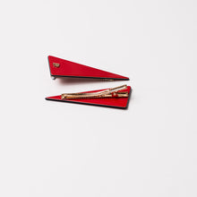 Load image into Gallery viewer, Loretta Triangle Clips Red
