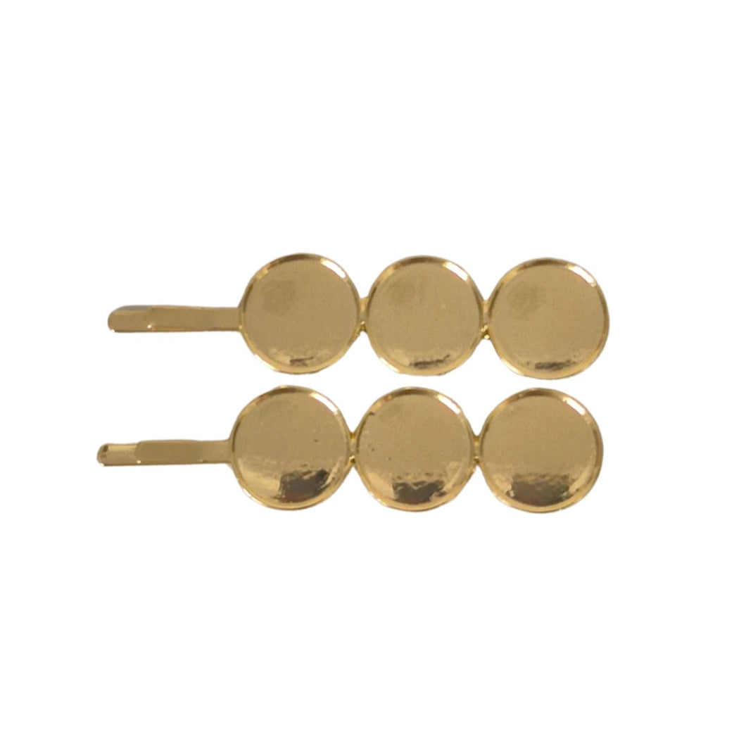 Kristy Circle Clips in gold