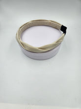 Load image into Gallery viewer, Thin Linen Twist Headband natural ivory
