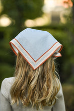 Load image into Gallery viewer, Color  block Rust and Blues Panache Petite Scarf
