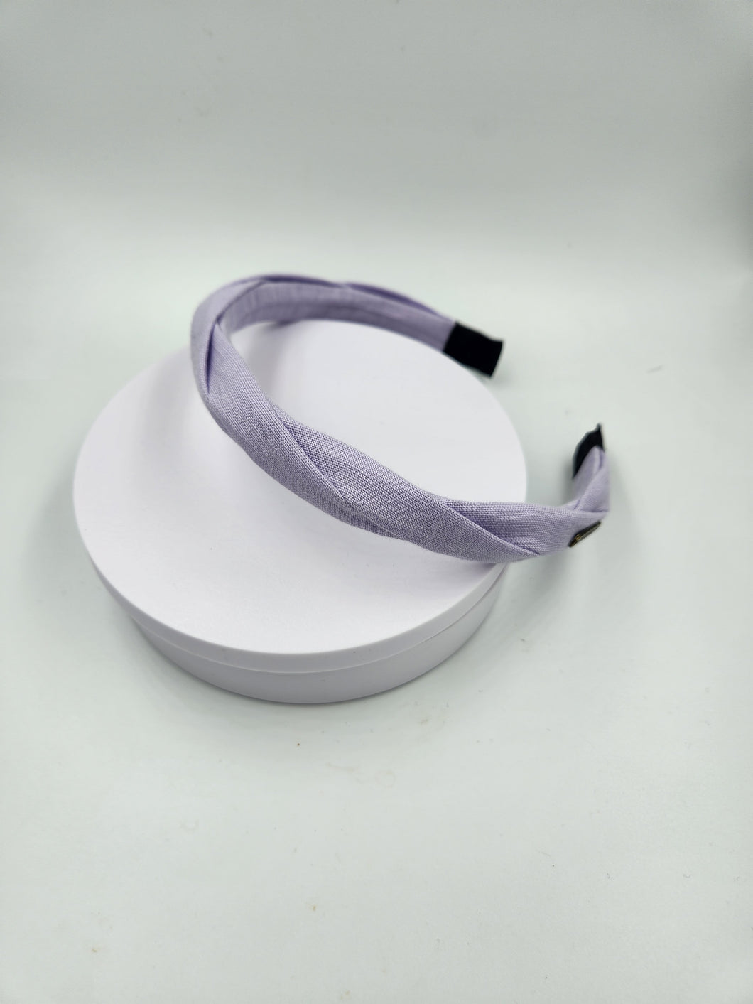 Thin Linen Twist Headband lilac