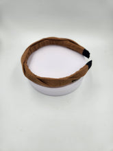 Load image into Gallery viewer, Thin Linen Twist Headband Biscuit brown
