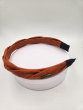 Load image into Gallery viewer, Thin Linen Twist Headband Biscuit brown
