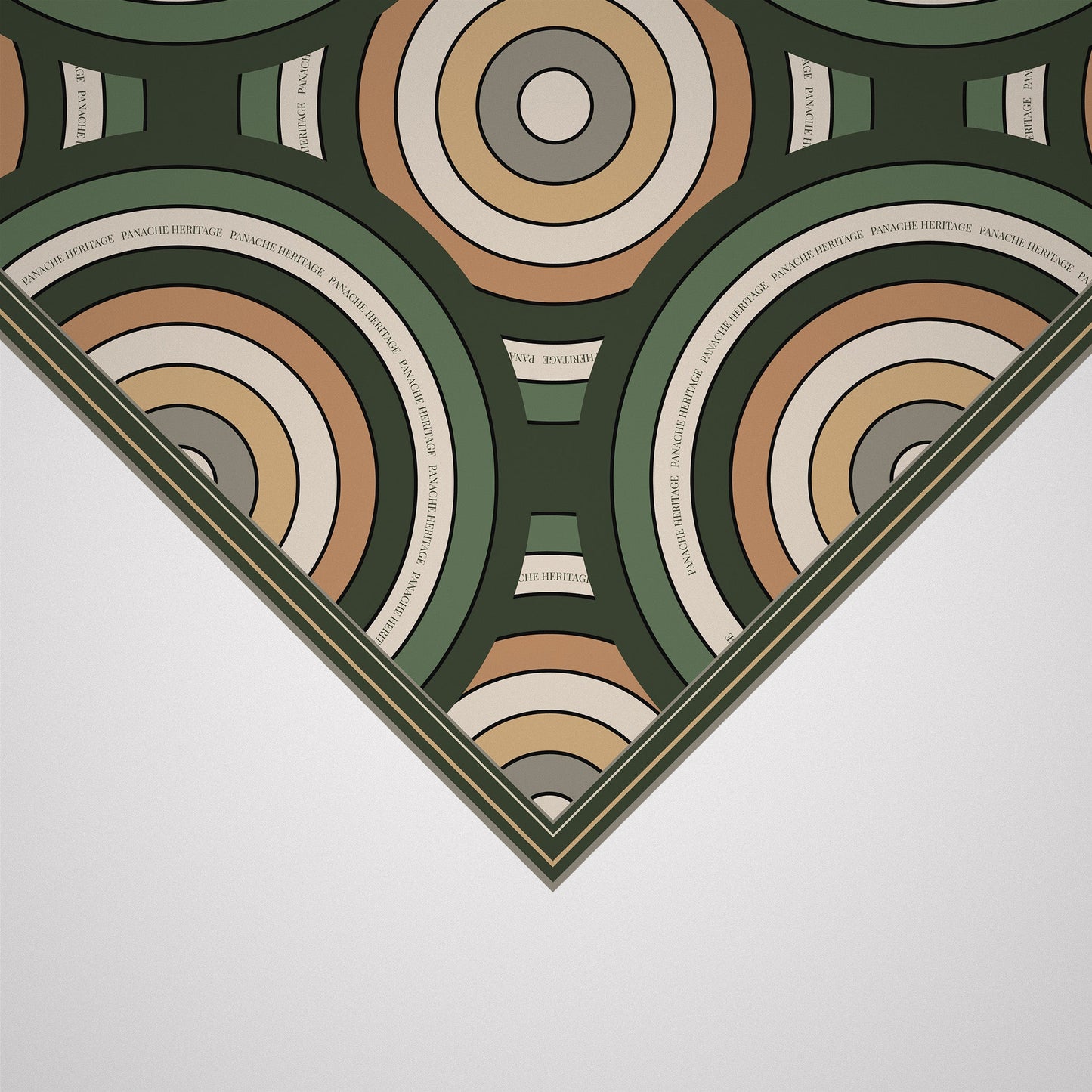 Circles  in Olive and Tans