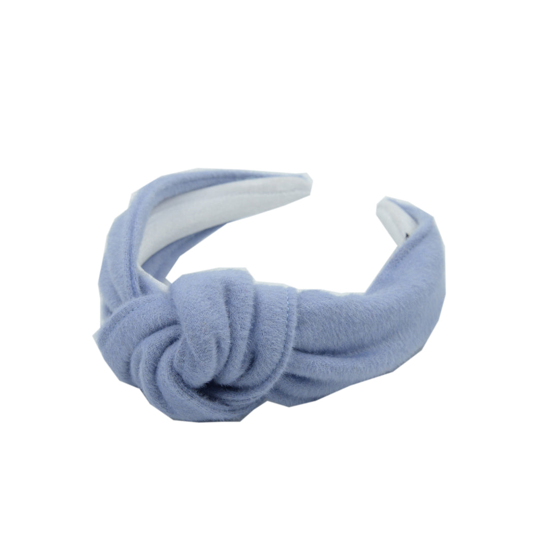 Winter Woollen Knot Headband - Sky Blue