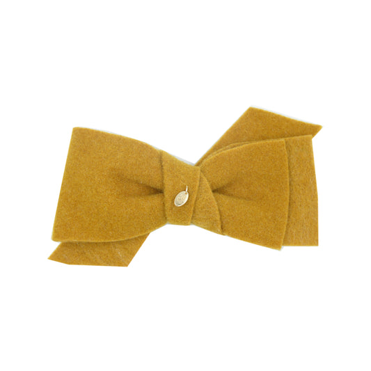 Winter Woollen Kate Bow - Mustard