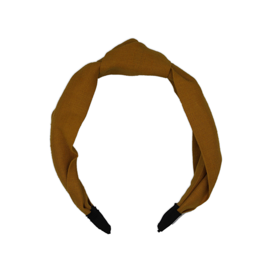 Rust Linen Knot Headband