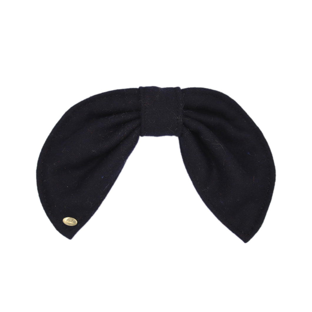 Winter Woollen Camilla Bow - Navy