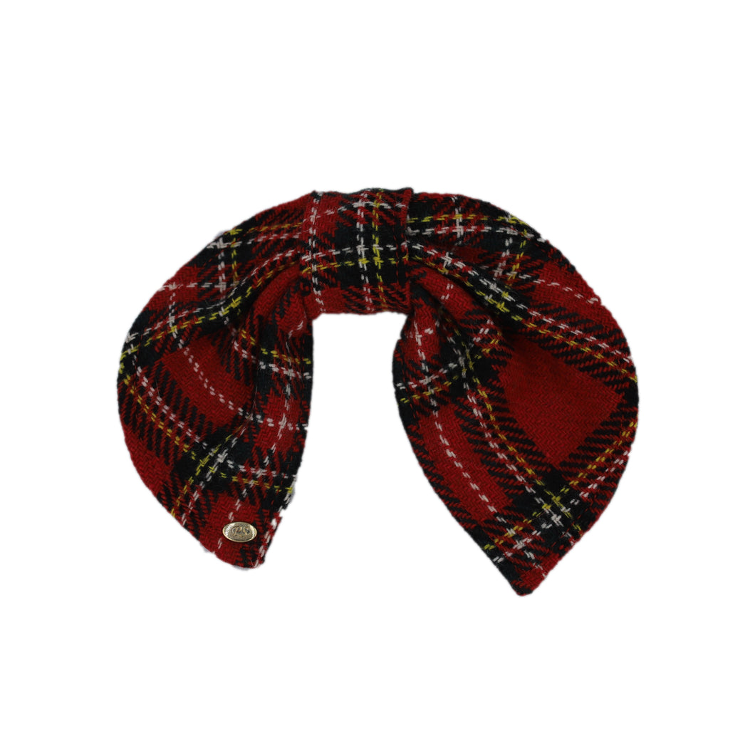 Winter Woollen Camilla Bow - Red Tartan