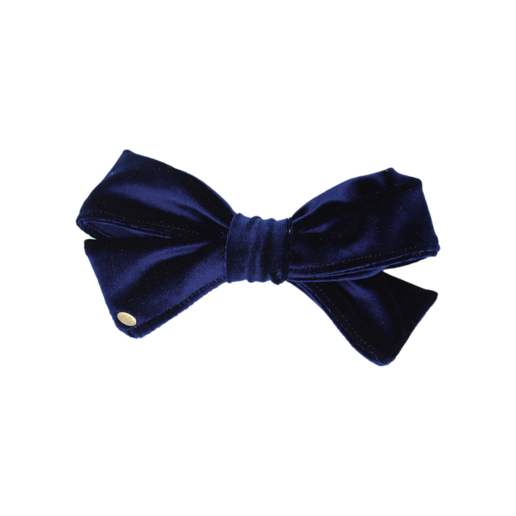 Velvet Mia Bow - Navy