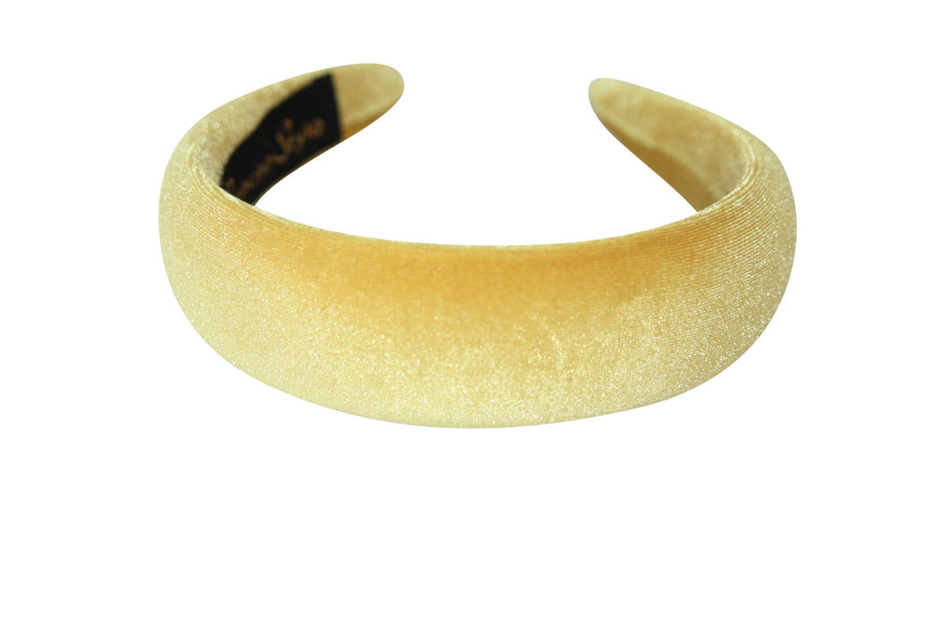 Velvet Padded Headband Mustard