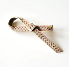Load image into Gallery viewer, Ava Braided Single Loop Bow Beige
