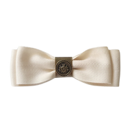 Ella Herringbone Bow Cream